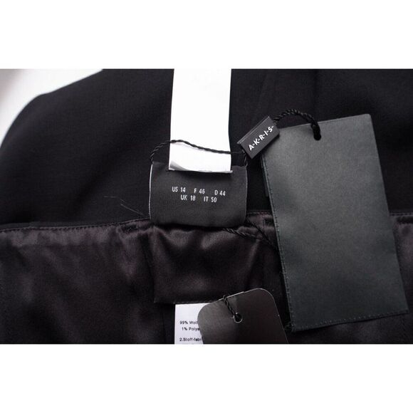 Akris Womens Strapless Sheath Party Cocktail Dress Sz 14 Black Wool Lined NWT - Picture 6 of 6